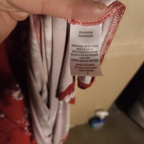 41 Hawthorn New Red Floral Stretchy Maxi Dress Small - Picture 6 of 8